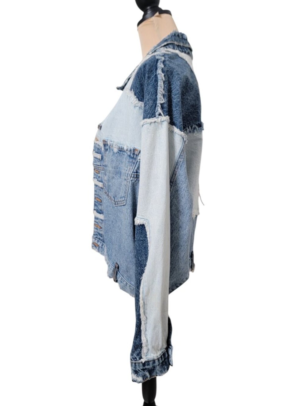 REVICE DENIM PATCHWORK JACKET - Picture 3 of 10